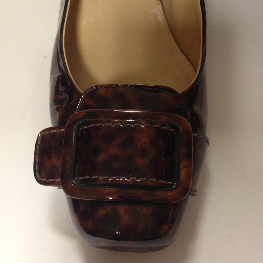 Cole Haan Women's Tortoiseshell Patent Leather Heels - Brown/Black - Picture 2 of 6